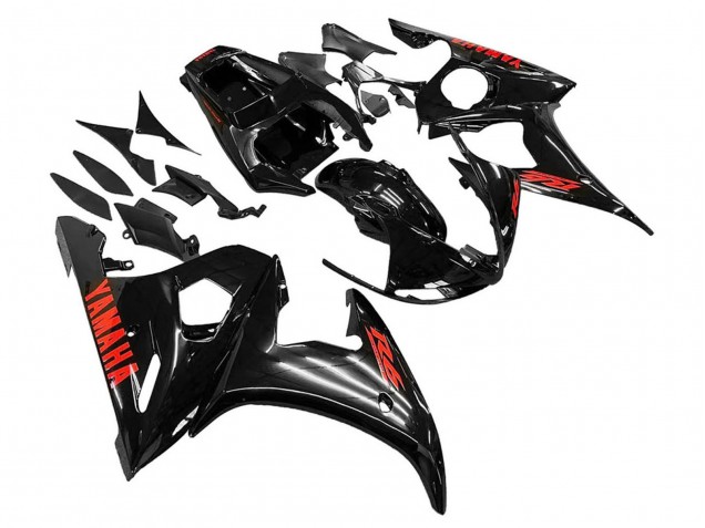 Carena Moto Yamaha YZF R6S 2006-2009 - Nero Lucido Rosso