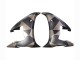 Carena Moto Yamaha YZF R6 2003-2004 - Grigio Nero Opaco Geometrico