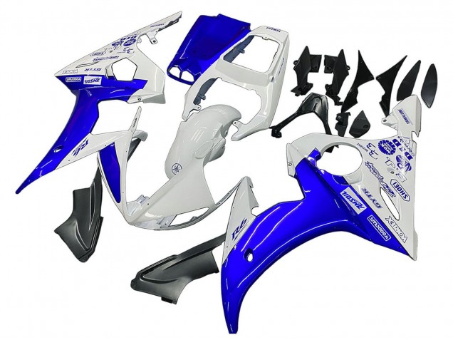 Carena Moto Yamaha YZF R6 2003-2004 - Bianco Blu GYTR