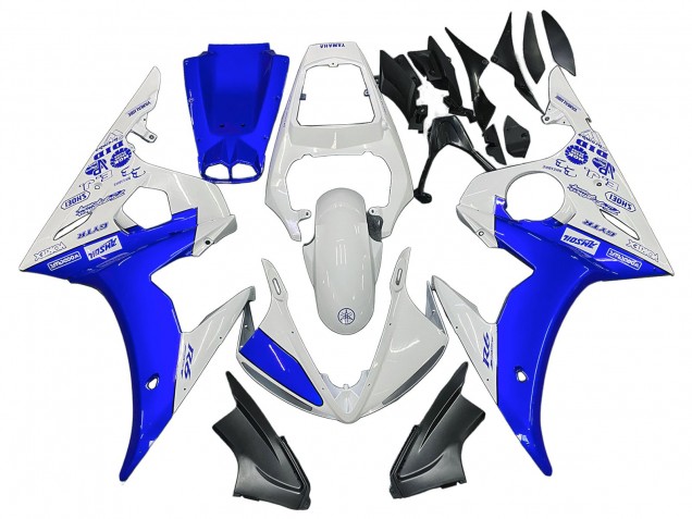 Carena Moto Yamaha YZF R6 2003-2004 - Bianco Blu GYTR