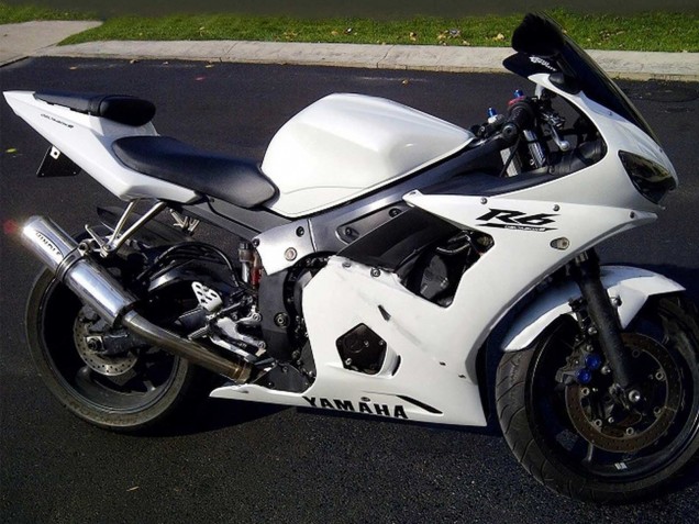 Carena Moto Yamaha YZF R6 2003-2004 - Bianco Nero Decals