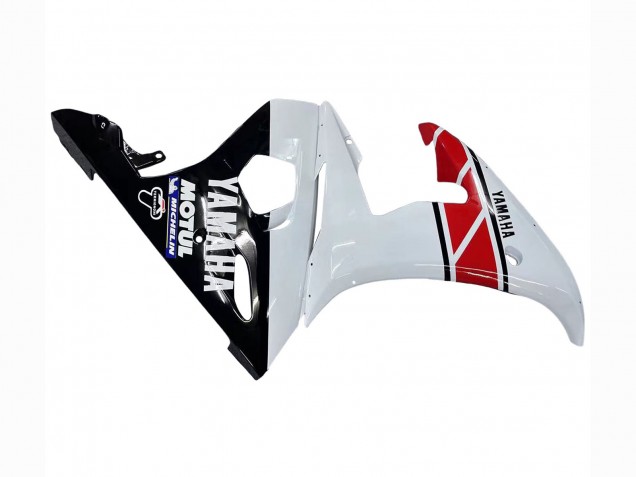 Carena Moto Yamaha YZF R6 2003-2004 - Bianco Rosso Nero Lucido Motul