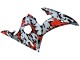 Carena Moto Yamaha YZF R6 2003-2004 - Nero Rosso Grigio Camouflage