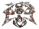 Carena Moto Yamaha YZF R6S 2006-2009 - Nero Rosso Grigio Camouflage