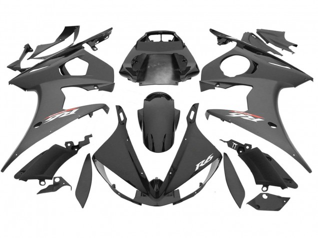 Carena Moto Yamaha YZF R6S 2006-2009 - Nero Lucido Nero Opaco