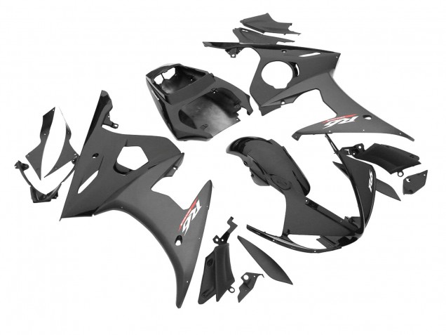 Carena Moto Yamaha YZF R6S 2006-2009 - Nero Lucido Nero Opaco