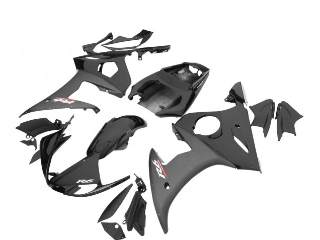 Carena Moto Yamaha YZF R6S 2006-2009 - Nero Lucido Nero Opaco