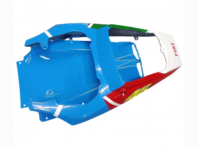 Carena Moto Yamaha YZF 600 R6 2005 - Azzurro Chiaro Bianco Verde Rosso Kastinee Dunlop Motul