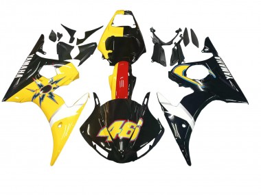 Carena Moto Yamaha YZF 600 R6 2005 - Nero Giallo Rosso 46