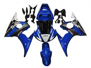 Carena Moto Yamaha YZF 600 R6 2005 - Blu Bianco Nero Yamalube