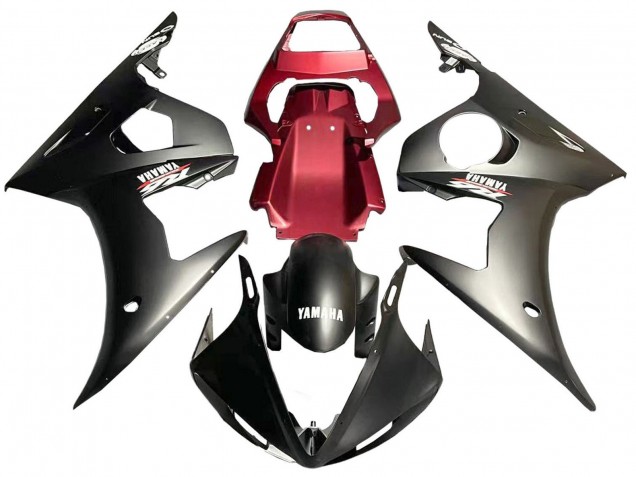 Carena Moto Yamaha YZF 600 R6 2005 - Nero Opaco Rosso