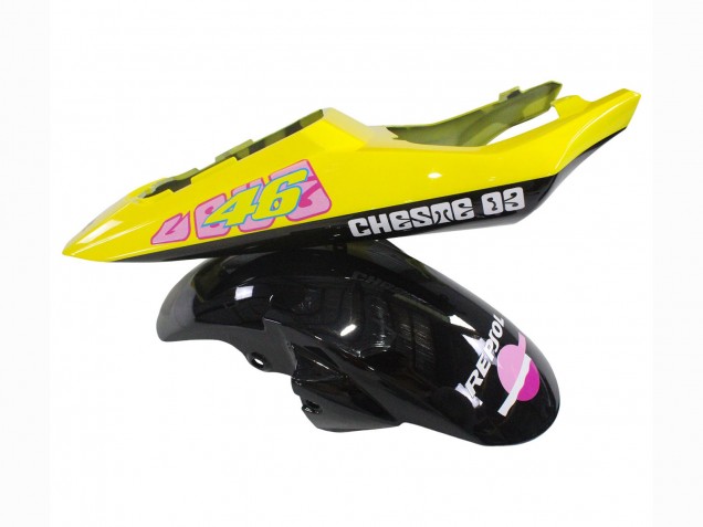 Carena Moto Yamaha YZF 600 R6 2005 - Nero Rosa Giallo Repsol 46