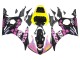 Carena Moto Yamaha YZF 600 R6 2005 - Nero Rosa Giallo Repsol 46