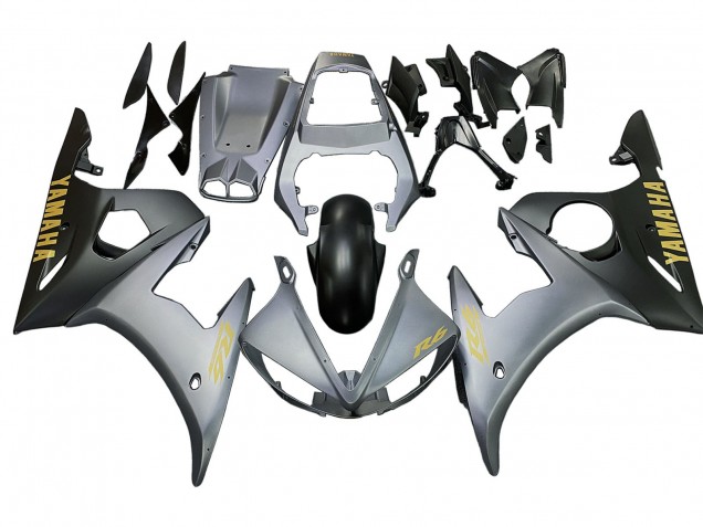 Carena Moto Yamaha YZF 600 R6 2005 - Grigio Nero Opaco Oro