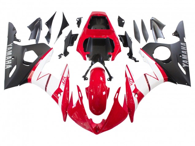 Carena Moto Yamaha YZF 600 R6 2005 - Rosso Bianco Nero Opaco