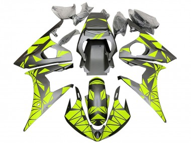 Carena Moto Yamaha YZF 600 R6 2005 - Nero Opaco Neon Verde