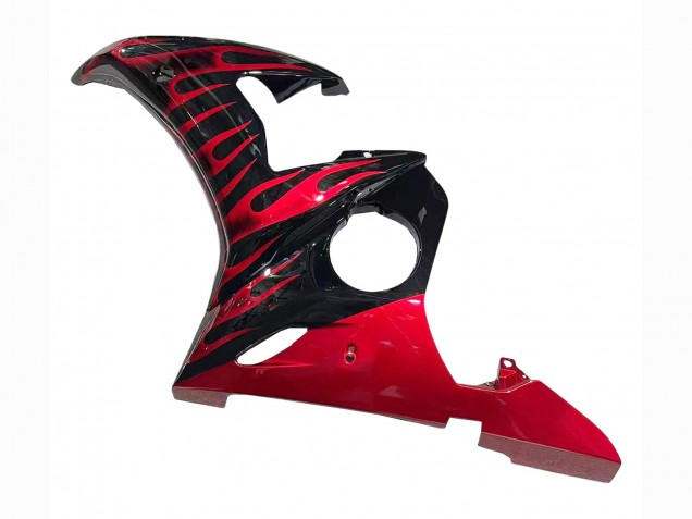 Carena Moto Yamaha YZF 600 R6 2005 - Nero Rosso Fiamma