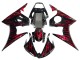 Carena Moto Yamaha YZF 600 R6 2005 - Nero Rosso Fiamma