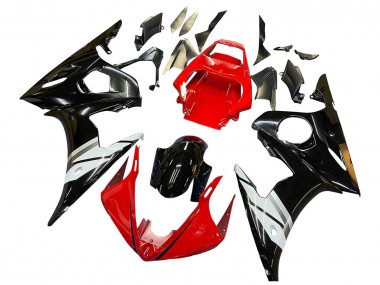 Carena Moto Yamaha YZF 600 R6 2005 - Rosso Bianco Nero Lucido