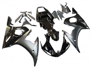 Carena Moto Yamaha YZF 600 R6 2005 - Nero Lucido Nero Opaco Oro