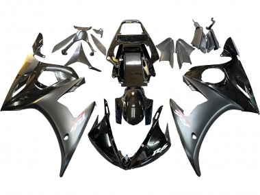 Carena Moto Yamaha YZF 600 R6 2005 - Nero Lucido Nero Opaco Oro