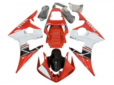 Carena Moto Yamaha YZF 600 R6 2005 - Bianco Rosso Nero Lucido