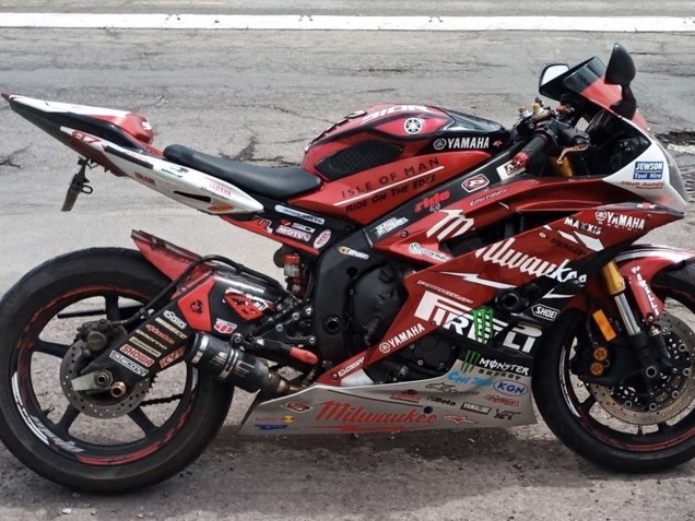 Carena Moto Yamaha YZF 600 R6 2006-2007 - Bianco Rosso Nero Verde Mostro Milwaukee