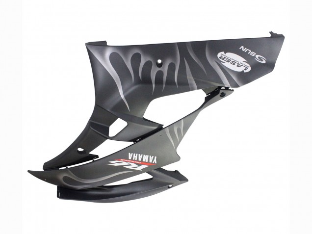 Carena Moto Yamaha YZF 600 R6 2006-2007 - Nero Opaco Argento Fiamma