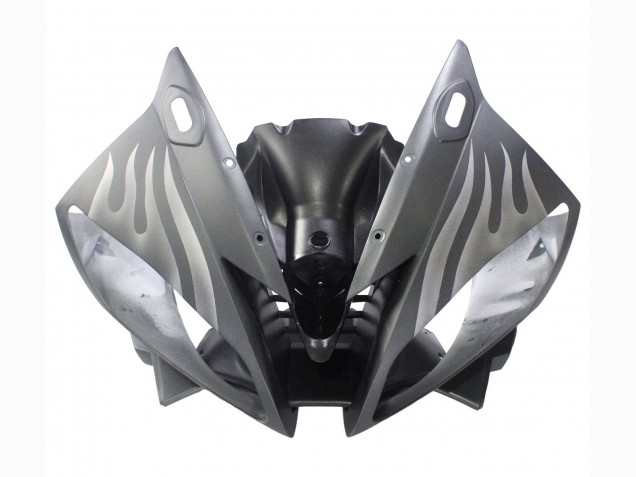 Carena Moto Yamaha YZF 600 R6 2006-2007 - Nero Opaco Argento Fiamma
