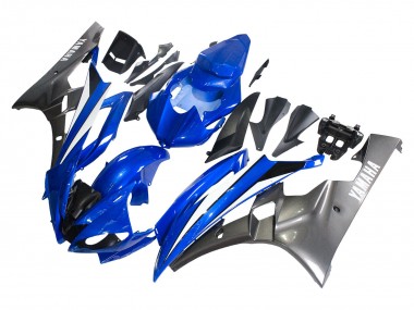 Carena Moto Yamaha YZF 600 R6 2006-2007 - Blu Bianco Nero Lucido