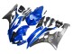 Carena Moto Yamaha YZF 600 R6 2006-2007 - Blu Bianco Nero Lucido