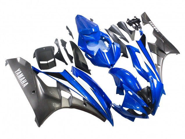 Carena Moto Yamaha YZF 600 R6 2006-2007 - Blu Bianco Nero Lucido