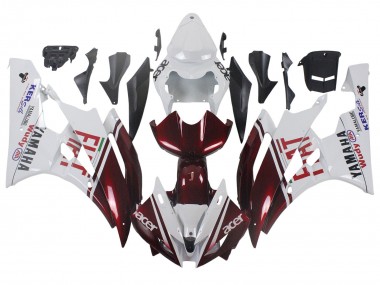 Carena Moto Yamaha YZF 600 R6 2006-2007 - Bianco Rosso Bordeaux Fiat Acer Yamalube