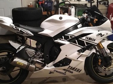 Carena Moto Yamaha YZF 600 R6 2006-2007 - Bianco Nero Lucido Motul Michelin