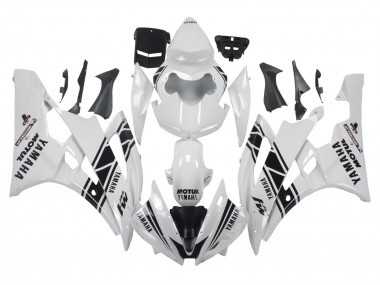 Carena Moto Yamaha YZF 600 R6 2006-2007 - Bianco Nero Lucido Motul Michelin
