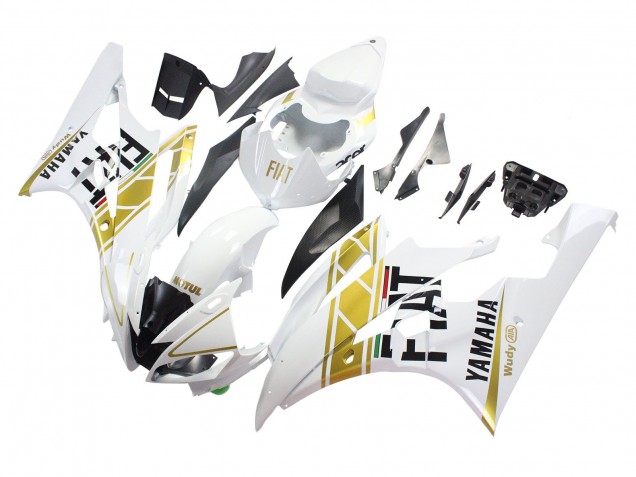 Carena Moto Yamaha YZF 600 R6 2006-2007 - Bianco Oro Nero Fiat