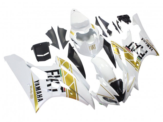 Carena Moto Yamaha YZF 600 R6 2006-2007 - Bianco Oro Nero Fiat
