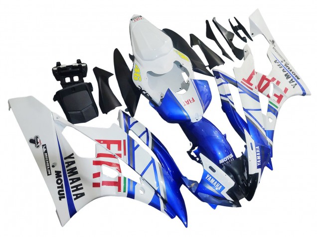 Carena Moto Yamaha YZF 600 R6 2006-2007 - Bianco Blu Rosso Fiat Motul Michelin