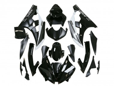 Carena Moto Yamaha YZF 600 R6 2006-2007 - Nero Lucido Nero Opaco Bianco Motul Michelin