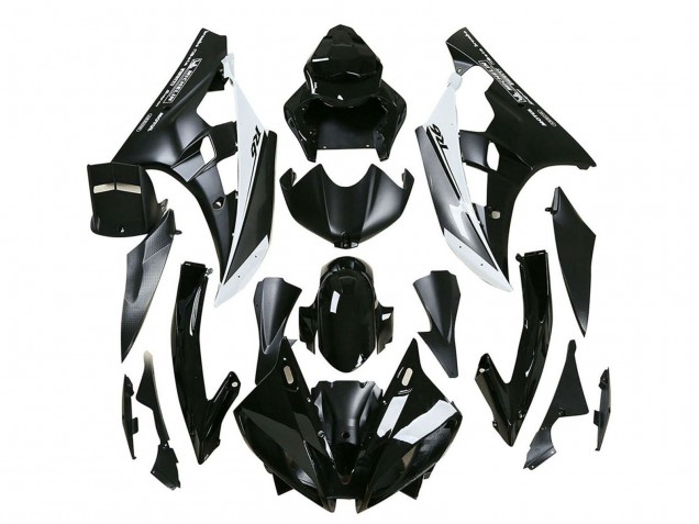 Carena Moto Yamaha YZF 600 R6 2006-2007 - Nero Lucido Nero Opaco Bianco Motul Michelin