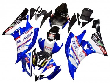 Carena Moto Yamaha YZF 600 R6 2006-2007 - Bianco Blu Nero Fimer Volvo Yamalube Sterilgarda
