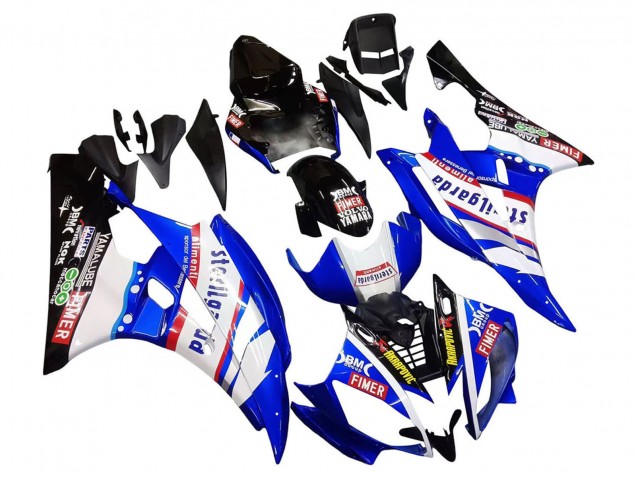 Carena Moto Yamaha YZF 600 R6 2006-2007 - Bianco Blu Nero Fimer Volvo Yamalube Sterilgarda