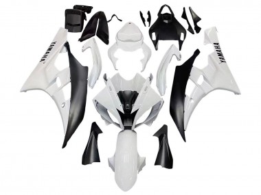 Carena Moto Yamaha YZF 600 R6 2006-2007 - Bianco Nero Opaco