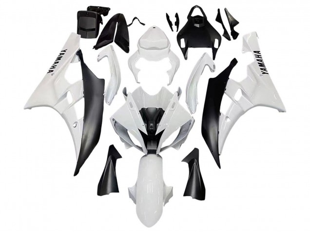 Carena Moto Yamaha YZF 600 R6 2006-2007 - Bianco Nero Opaco