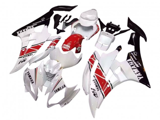 Carena Moto Yamaha YZF 600 R6 2006-2007 - Bianco Rosso Nero Motul