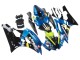 Carena Moto Yamaha YZF 600 R6 2006-2007 - Blu Neon Verde Nero Squalo