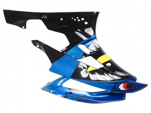 Carena Moto Yamaha YZF 600 R6 2006-2007 - Blu Neon Verde Nero Squalo