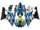 Carena Moto Yamaha YZF 600 R6 2006-2007 - Blu Neon Verde Nero Squalo