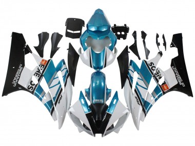 Carena Moto Yamaha YZF 600 R6 2006-2007 - Bianco Blu Nero Semakin Didepan ENEOS