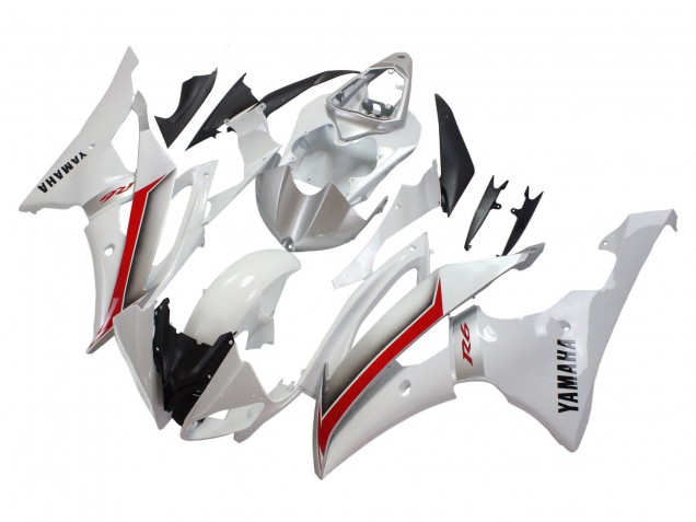 Carena Moto Yamaha YZF 600 R6 2008-2016 - Bianco Rosso